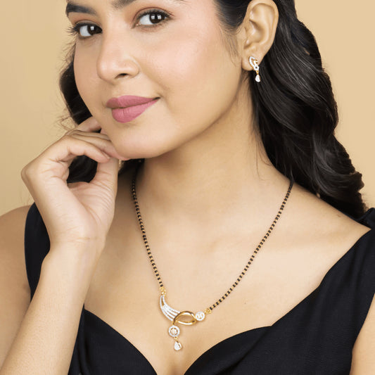 New Design Diamond Drop Pendant Mangalsutra