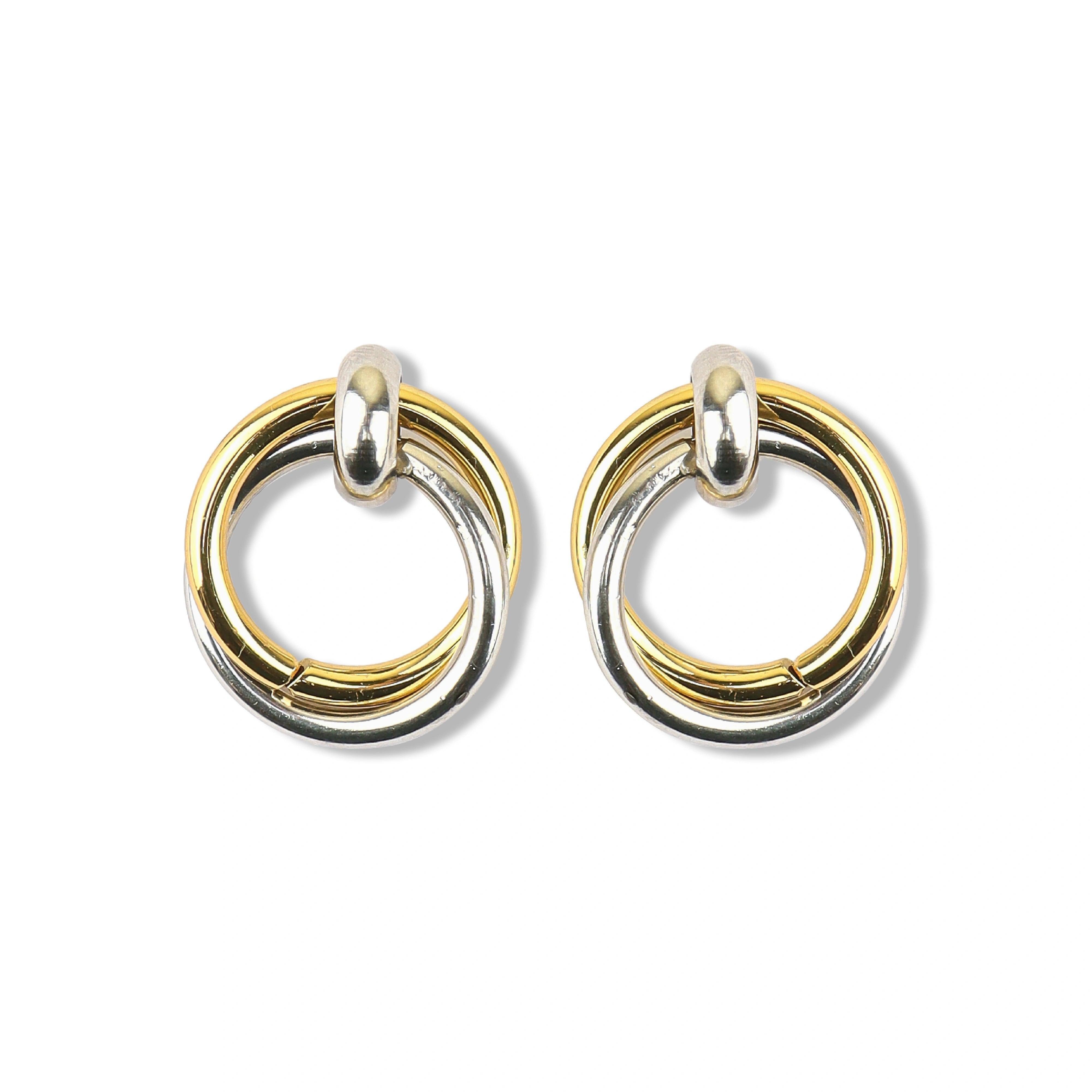 Eclipse Hoops Dual Tone Earrings - Rukhmani