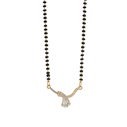 Trending fancy gold polished mangalsutra