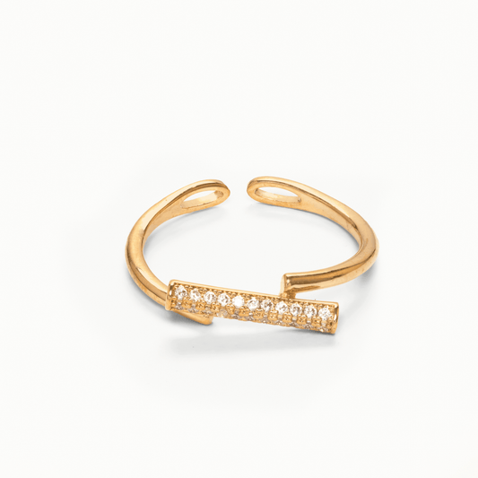 Antique Latest Design Fancy Gold Plated Diamond Rings - Rukhmani