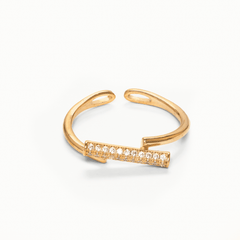 Antique Latest Design Fancy Gold Plated Diamond Rings - Rukhmani