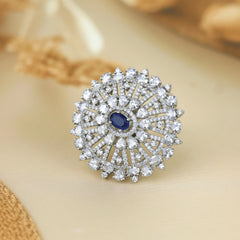 Whispers of Blue American Diamond Ring