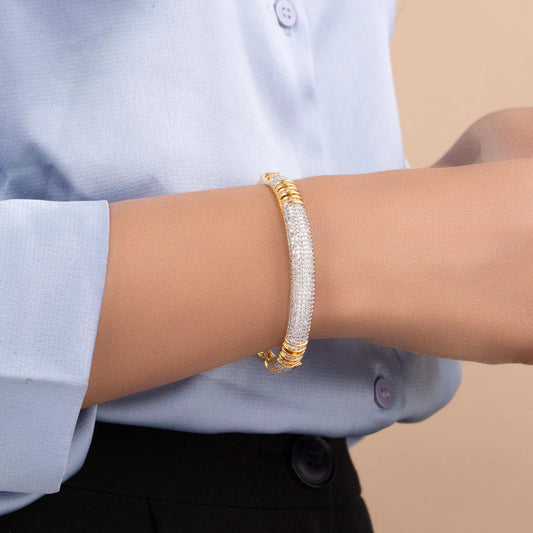 Unique design gold plated diamond Bracelet - Rukhmani