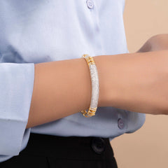 Unique design gold plated diamond Bracelet - Rukhmani