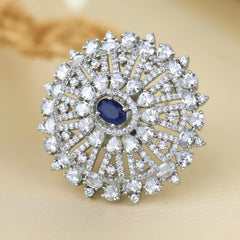 Whispers of Blue American Diamond Ring