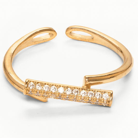 Antique Latest Design Fancy Gold Plated Diamond Rings - Rukhmani