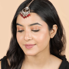 Excellent Traditional Red Kundan Mangtika