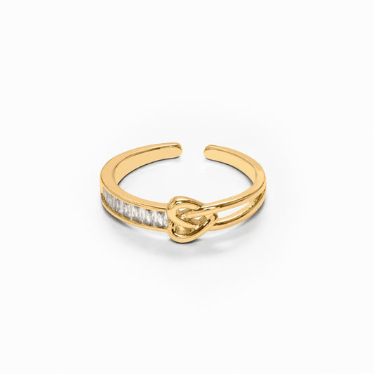 Unique Heart Shape Design with Gold Plated Diamond Rings