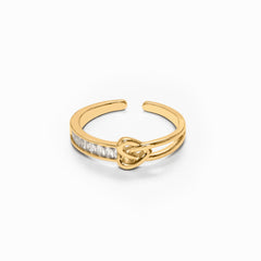 Unique Heart Shape Design with Gold Plated Diamond Rings