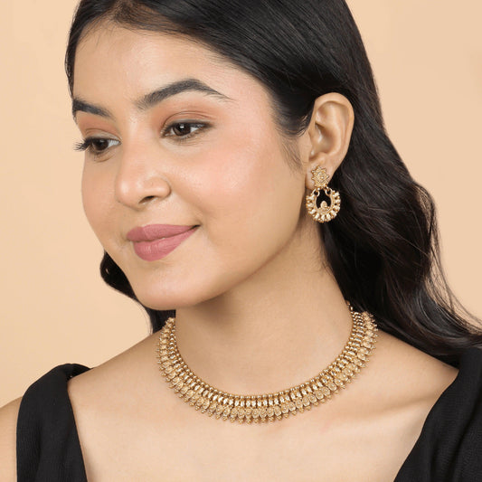 Exquisite South Indian Temple Necklace - Rukhmani