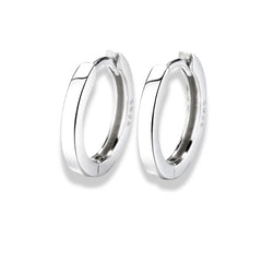 925 Sterling Silver Classic Hoop Earrings|Rhodium Plated