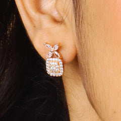 Radiance Square With Marquise Diamond Earrings - Rukhmani