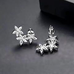 925 Sterling Silver Marquise Cut Zircon Stud Earrings