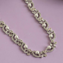 Set of white pearl unique pendant and earring - Rukhmani