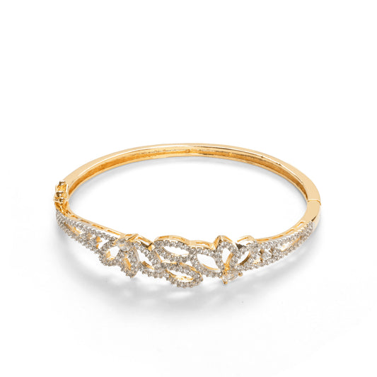 Unique gold plated Petals diamond Bracelet