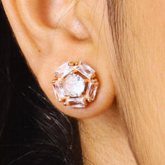 Round Shape Diamond Earrings Studs - Rukhmani