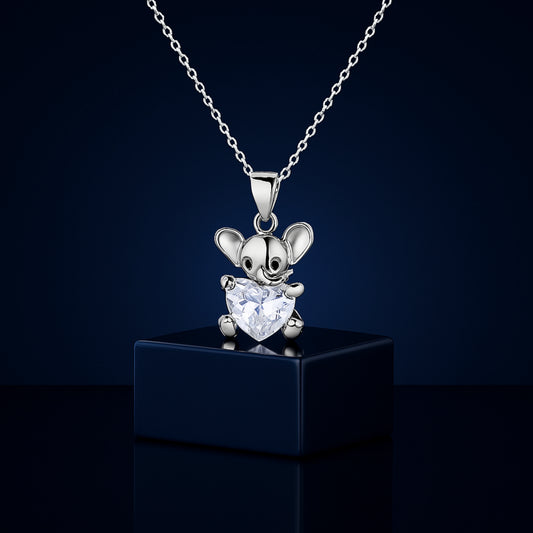 Character Heart Pendant in 925 Sterling Silver