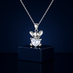 Character Heart Pendant in 925 Sterling Silver