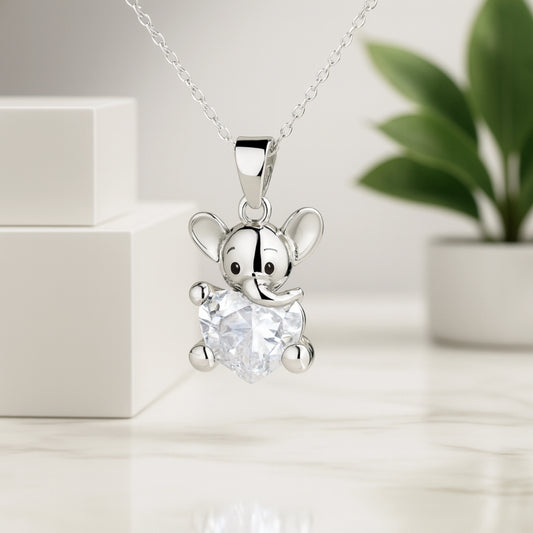 Character Heart Pendant in 925 Sterling Silver
