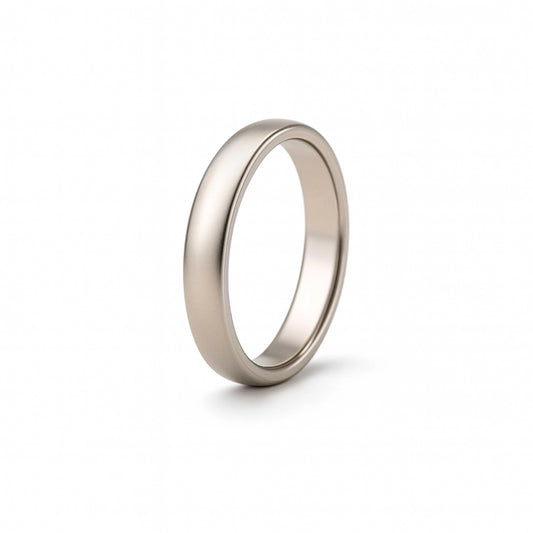 925 Sterling Silver Men’s Plain Band Ring | Rhodium Plated Classic Wedding Style