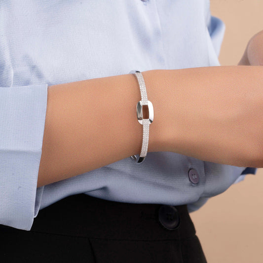 Unique design Silver plated diamond Bracelet - Rukhmani
