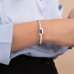 Unique design Silver plated diamond Bracelet - Rukhmani