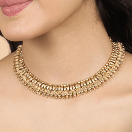 Exquisite South Indian Temple Necklace - Rukhmani