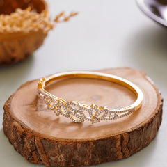 Unique gold plated Petals diamond Bracelet