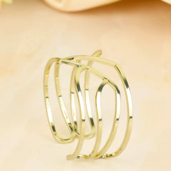 Gold Plated Geomatric Glam Cuff