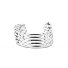 Anti Tarnished Silver Plated Chunky Korean Cuff - Rukhmani