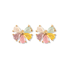 Rainbow Bloom Flower Shape Studs - Rukhmani