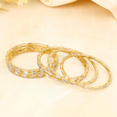 American Diamond Gold Plated Bangles