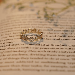 Fancy Office Wear Gold Plated Diamond Rings