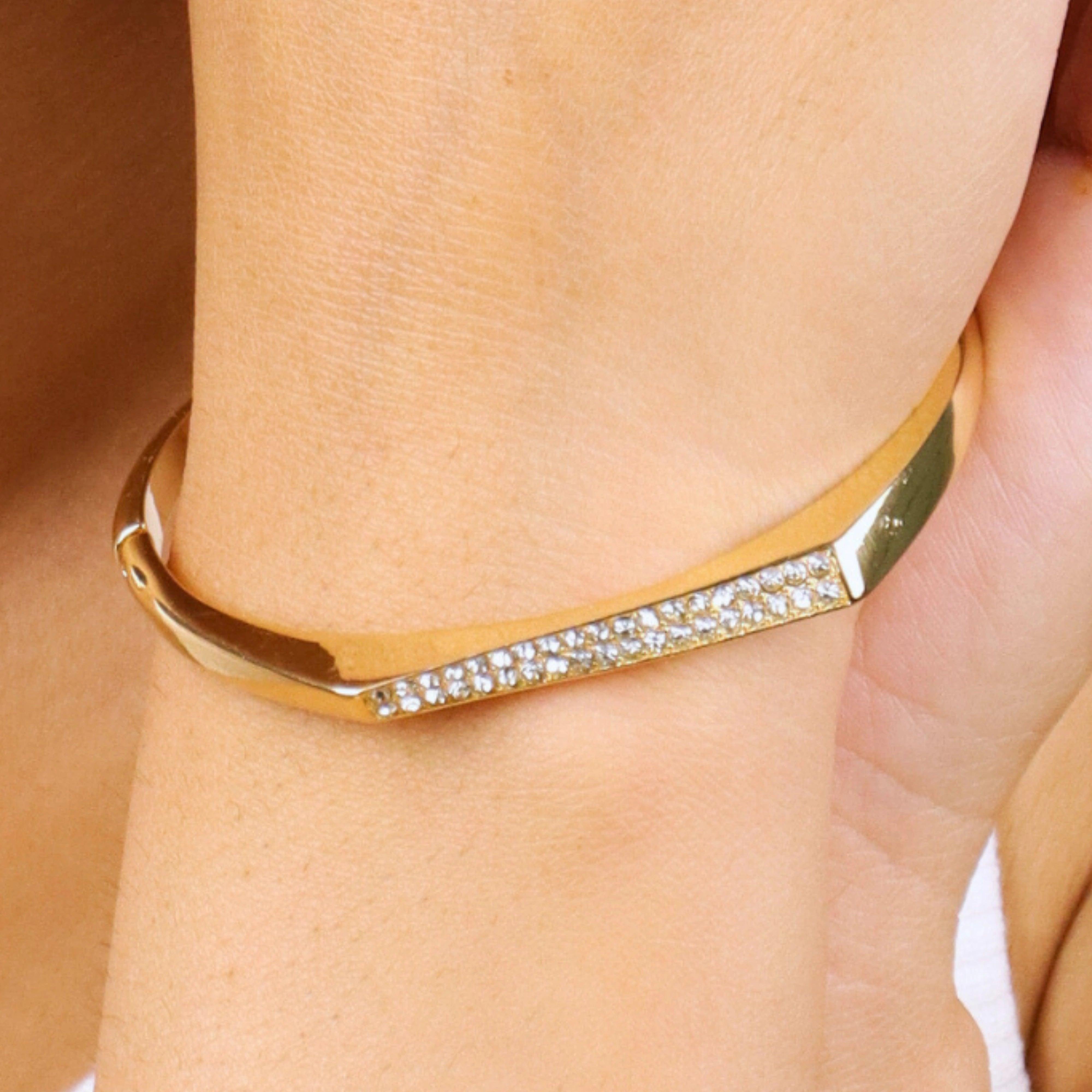 Gold Plated Diamond Anti Tarnished Kada - Rukhmani
