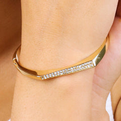 Gold Plated Diamond Anti Tarnished Kada - Rukhmani