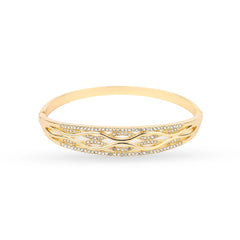 American Diamond Wave Kada Bracelet - Rukhmani