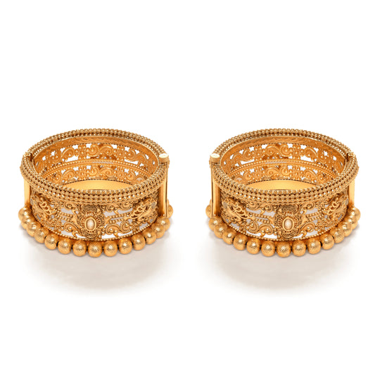 Gold plated South Indian bangle kada