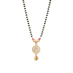 Latest Gold Plated Stylish Short Pendant Mangalsutra