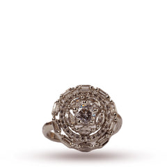 Latest Design Silver Plated Diamond Fancy Ring