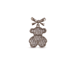 Fancy Design Silver Plated Teddy Bear Earrings - Rukhmani
