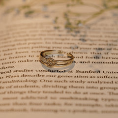 Unique Heart Shape Design with Gold Plated Diamond Rings