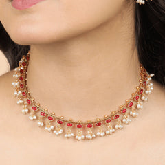 Authentic Maharashtrian Necklace with Earrings - Rukhmani