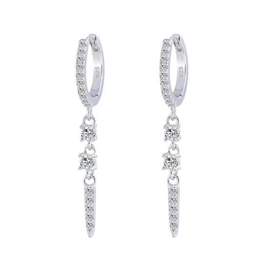 New Hot Cross Long Korean Style Fashion Drop Earrings Personalized Niche Hip Hop Street Dark Style for Men Women Coupled Look