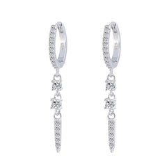 New Hot Cross Long Korean Style Fashion Drop Earrings Personalized Niche Hip Hop Street Dark Style for Men Women Coupled Look