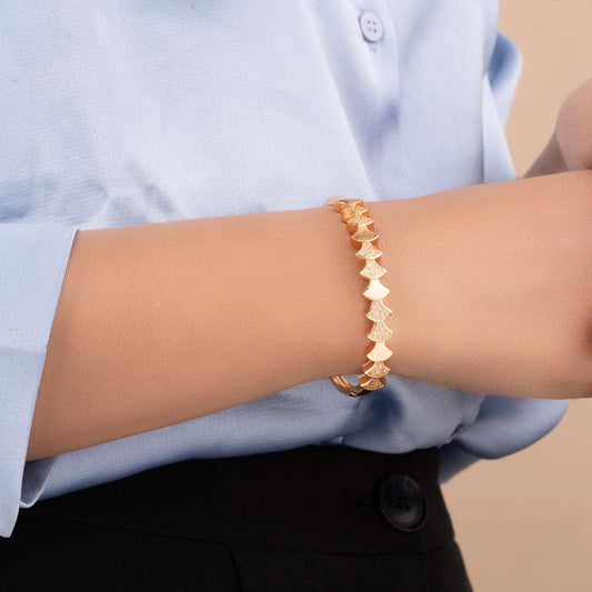 Gold Plated Trending Design Diamond Bracelets - Rukhmani