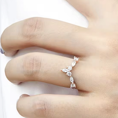 925 Crown Marquise Silver Set