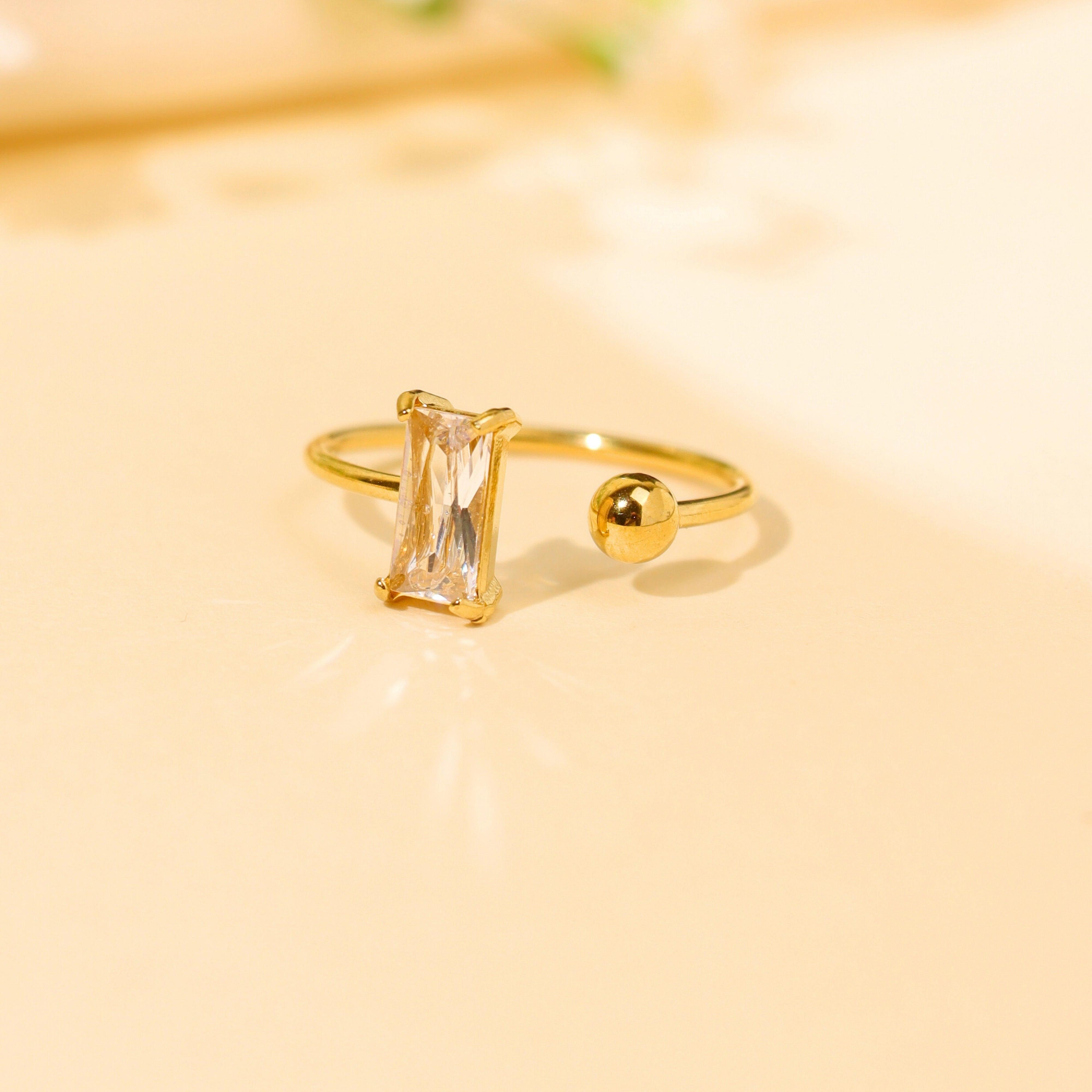 Budget Diamond Adjustable Stackable Ring - Rukhmani