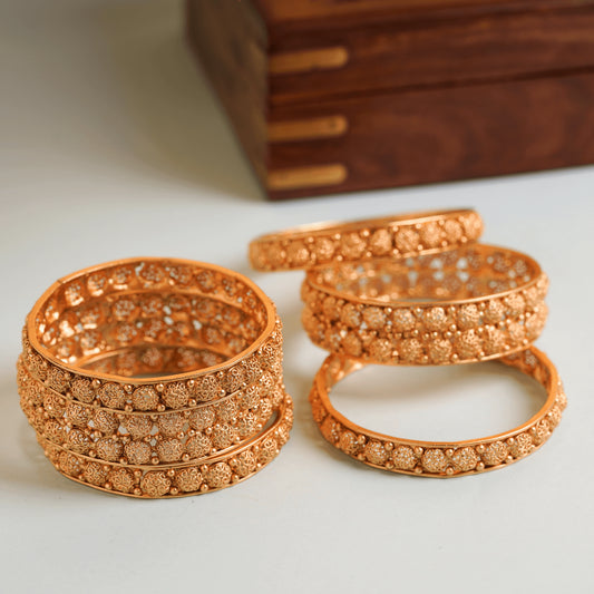 Antique gold plated Traditional Design Bangles