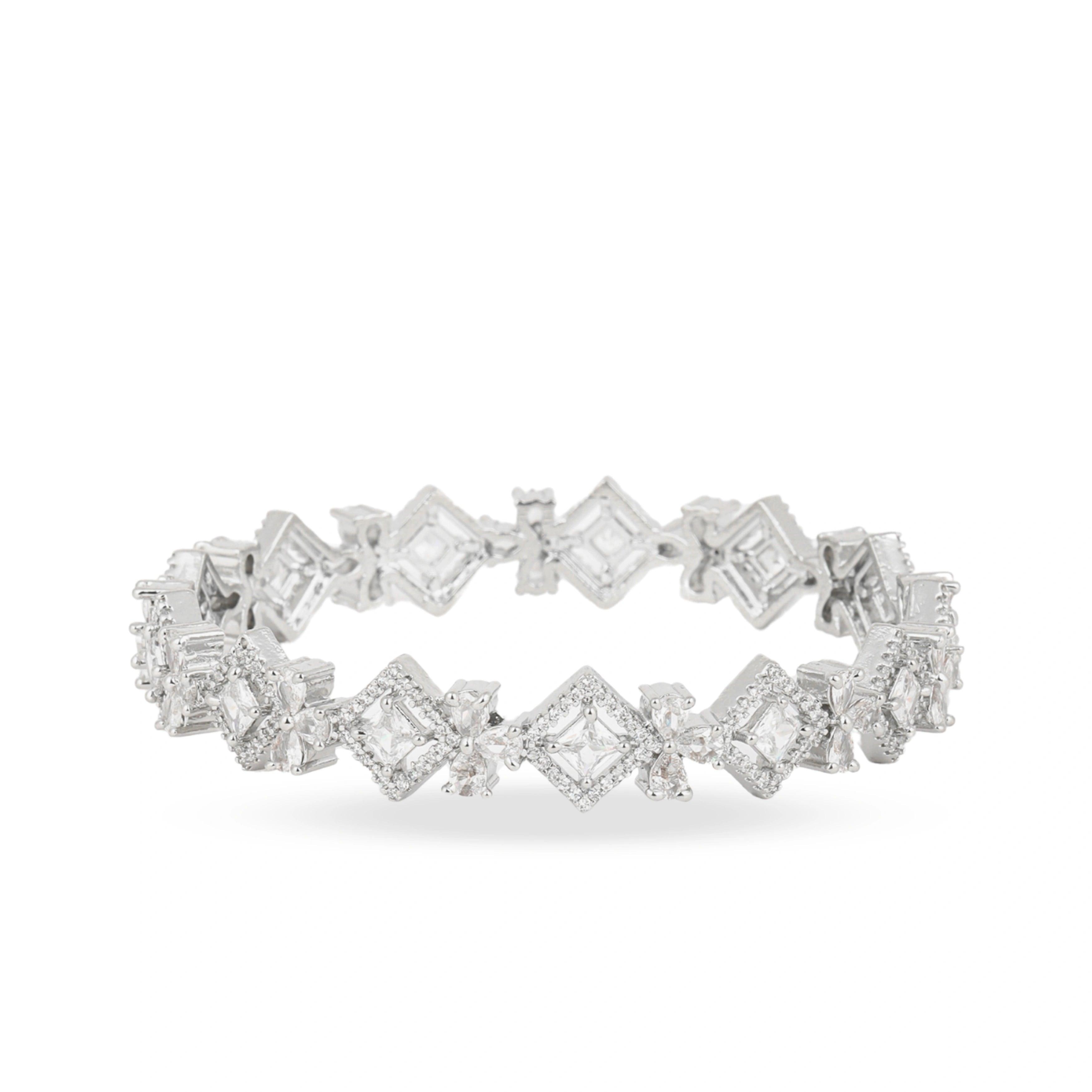 Square American Diamond Designer Bangles - Rukhmani