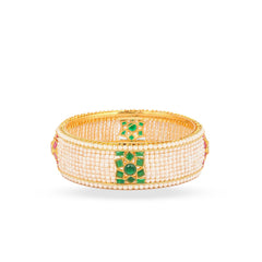 Gold Plated Trending Design Moti Mahal Maharashtrian Bangles - Rukhmani